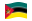 Mozambico-Bandiera sventolante