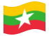 Myanmar (Birmania, Birmania)-Bandiera sventolante