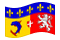 Rodano-Alpi-Bandiera sventolante