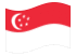Singapore-Bandiera sventolante