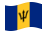 Barbados-Bandiera sventolante