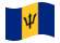 Barbados-Bandiera sventolante