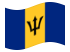 Barbados-Bandiera sventolante