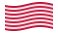 Sons of Liberty (USA 1765 ca., 13 strisce)-Bandiera sventolante