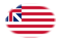 Grand Union (USA 1775-1777)-Bandiera come vignetta ovale