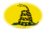 Gadsden (USA 1775 ca.)-Bandiera come vignetta ovale