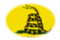 Gadsden (USA 1775 ca.)-Bandiera come vignetta ovale
