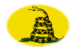 Gadsden (USA 1775 ca.)-Bandiera come vignetta ovale