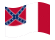 Blood-Stained Banner (Stati Confederati 1865)-Bandiera sventolante