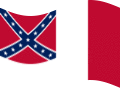 Bandiera Blood-Stained Banner (Stati Confederati 1865) statica