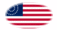 USA 37 stelle (1867-1877)-Bandiera come vignetta ovale