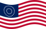 Bandiera USA 37 stelle (1867-1877) statica