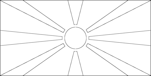Contorno della bandiera Macedonia da colorare