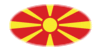 Macedonia-Bandiera come vignetta ovale