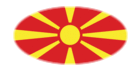 Macedonia-Bandiera come vignetta ovale