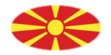 Macedonia-Bandiera come vignetta ovale