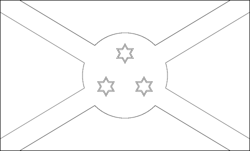 Contorno della bandiera Burundi da colorare
