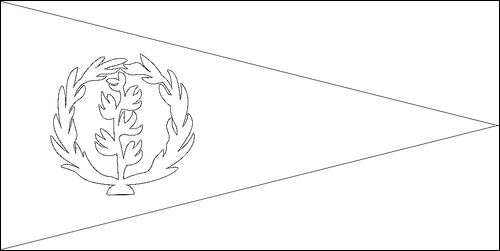 Contorno della bandiera Eritrea da colorare