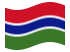 Gambia-Bandiera sventolante
