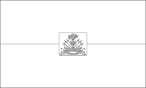 Contorno della bandiera Haiti da colorare