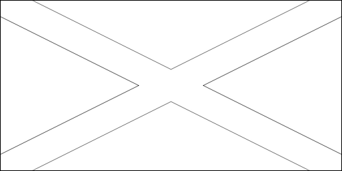 Contorno della bandiera Giamaica da colorare