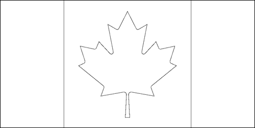 Contorno della bandiera Canada da colorare