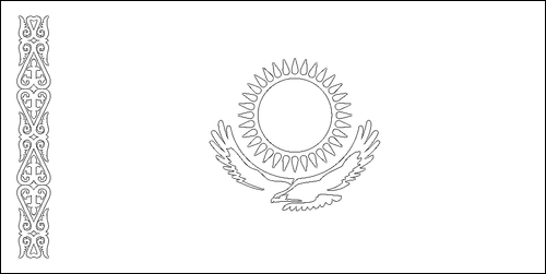 Contorno della bandiera Kazakistan da colorare