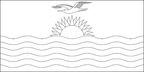 Contorno della bandiera Kiribati da colorare