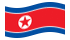 Corea del Nord-Bandiera sventolante
