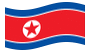 Corea del Nord-Bandiera sventolante
