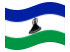 Lesotho-Bandiera sventolante