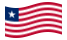 Liberia-Bandiera sventolante