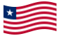 Liberia-Bandiera sventolante