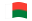 Madagascar-Bandiera sventolante