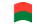 Madagascar-Bandiera sventolante