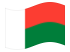 Madagascar-Bandiera sventolante