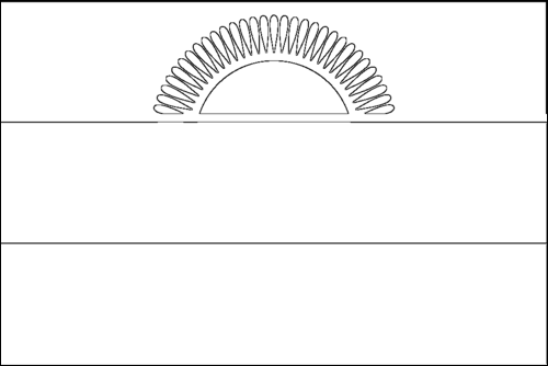 Contorno della bandiera Malawi da colorare