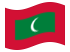 Maldive-Bandiera sventolante