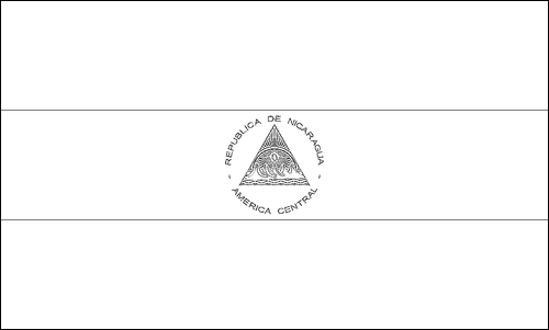 Contorno della bandiera Nicaragua da colorare