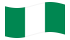 Nigeria-Bandiera sventolante