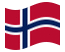 Norvegia-Bandiera sventolante