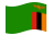 Zambia-Bandiera sventolante
