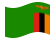 Zambia-Bandiera sventolante