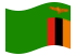 Zambia-Bandiera sventolante