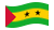 São Tomé e Príncipe-Bandiera sventolante