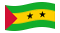 São Tomé e Príncipe-Bandiera sventolante