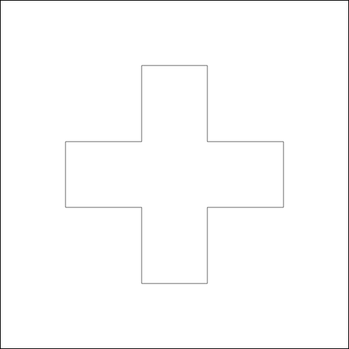 Contorno della bandiera Svizzera da colorare