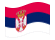 Serbia-Bandiera sventolante