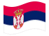 Serbia-Bandiera sventolante