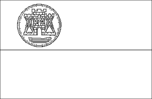 Contorno della bandiera Memel (1920 - 1939) da colorare